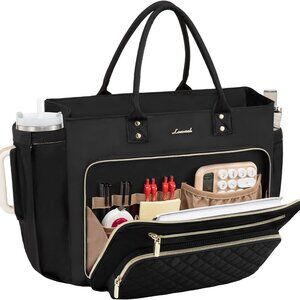 Laptop Tote Bag for Women With Large Cup Holder, Work Bags Teacher Nurse Compute